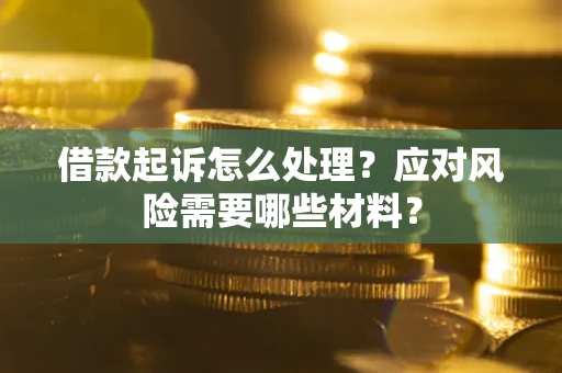 武汉借款起诉怎么处理？应对风险需要哪些材料？