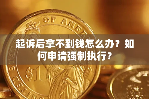 武汉起诉后拿不到钱怎么办？如何申请强制执行？
