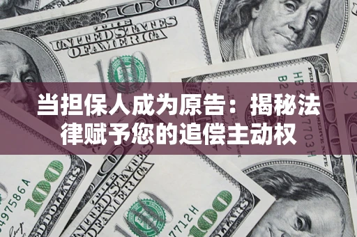 武汉当担保人成为原告：揭秘法律赋予您的追偿主动权