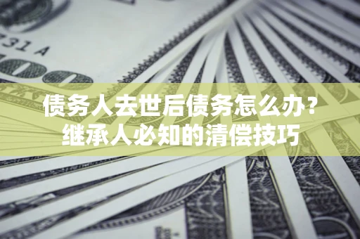 武汉债务人去世后债务怎么办？继承人必知的清偿技巧