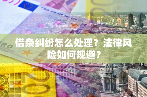 武汉借条纠纷怎么处理？法律风险如何规避？