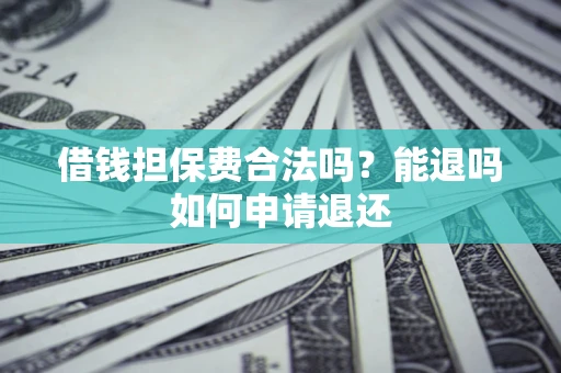 武汉借钱担保费合法吗？能退吗如何申请退还