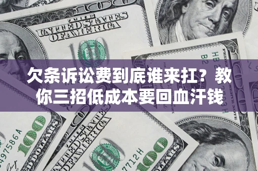 武汉欠条诉讼费到底谁来扛？教你三招低成本要回血汗钱